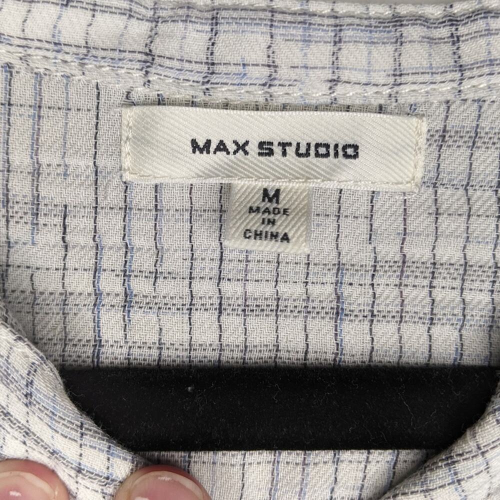 Cottagecore Prairie Plaid Ruffle Button Front Blouse Preppy Minimalist Medium - Picture 5 of 7